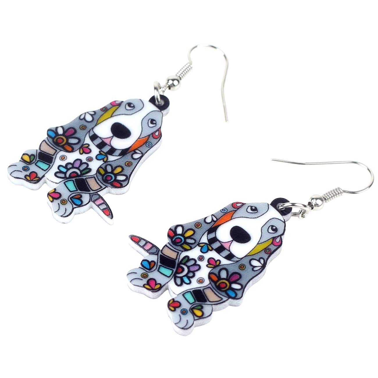 DOWAY Acrylic Dog Earrings Dangle Drop Fashion Pet Jewelry for Women Charm Gift