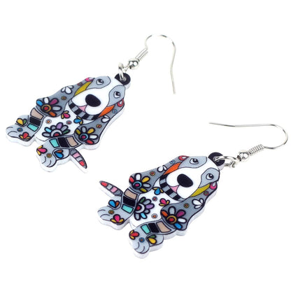 DOWAY Acrylic Dog Earrings Dangle Drop Fashion Pet Jewelry for Women Charm Gift
