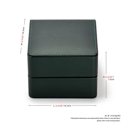 Green Premium PU Leather Watch Gift Box Single Watch Storage Case with Removable Pillow Wristwatch Box(Green)