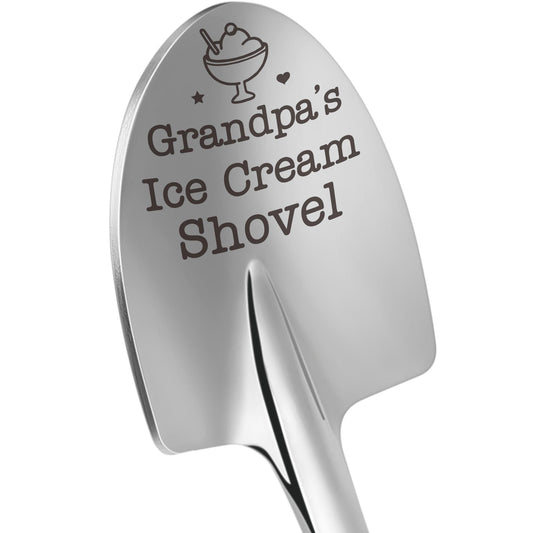 Grandpa Papa Gifts for Birthday Fathers Day Funny Dad’s Ice Cream Shovel Spoon Presents for Grandfather Pops Daddy Step Bonus Dad, Dad’s Birthday, from Grandkids, Grandchildren