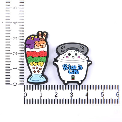 Decwenme Lot of Fast Food Shoes Charms Men Women Shoe Decoration Accessories For Boys Girls Adult Party Favor