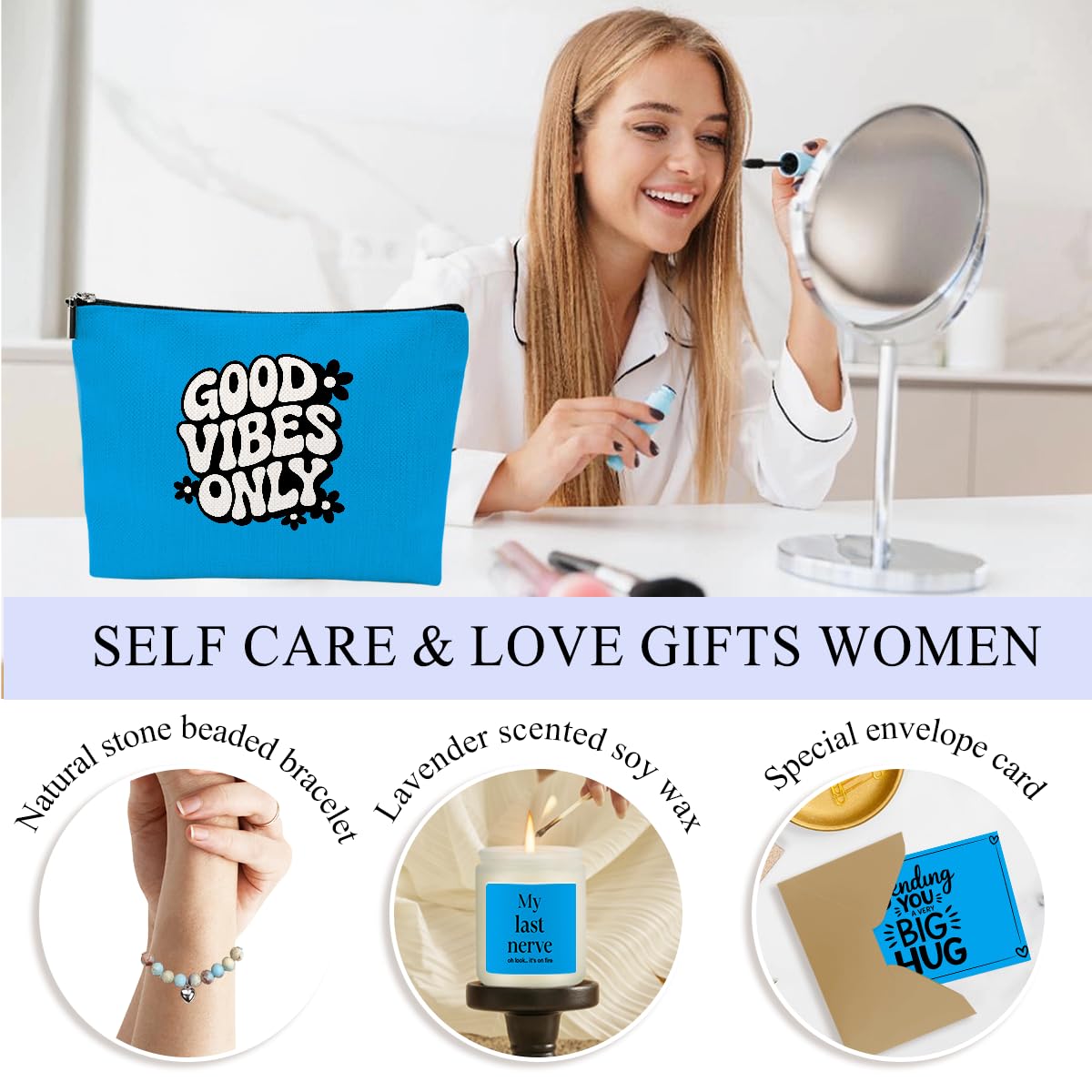 Birthday Gifts for Women, Inspirational Gifts for Women Teacher Boss Coworker Grandma Manager, Self Care Get Well Soon Gifts, Christmas Mothers Day Graduation Appreciation Friendship Gift Basket Set