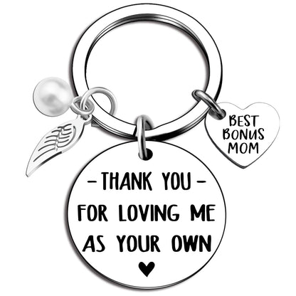 Unique Birthday Mothers Day Gifts for Bonus Mom Mother In Law Wedding Engagement Mother's Day Keychain
