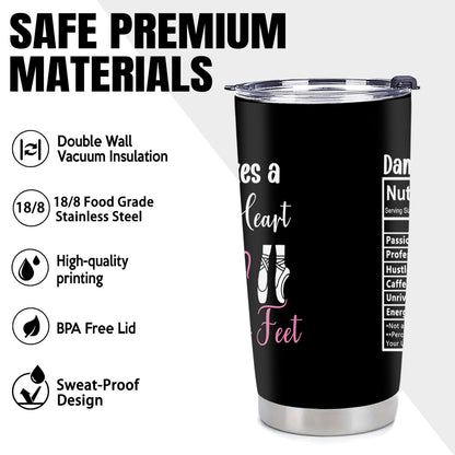 Dance Teacher Gifts, Teacher Appreciation Week Gifts, 20 oz Stainless Steel Vacuum Insulated Tumbler