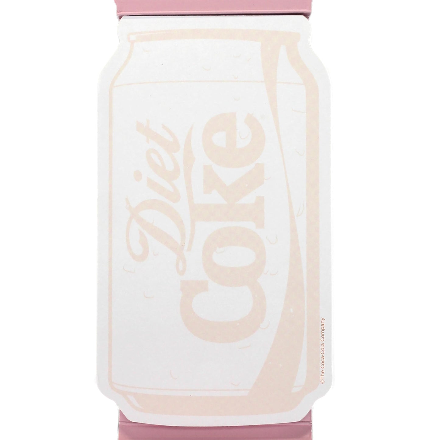 CrownJewlz Coca-Cola Diet Coke Spiral Journal with Folding Pocket Notepad, Bows and Glitter Can Pattern, Pink and Shiny Red Can, Cute Aesthetic for Travel, School, Office, and Daily Writing