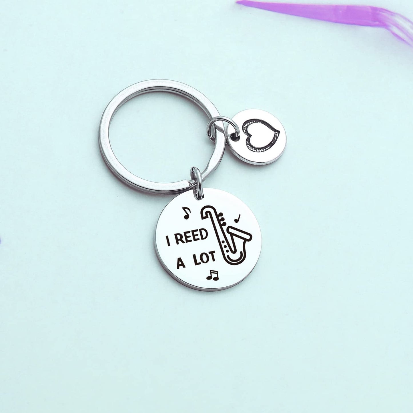 Saxophone Keyring Jazz Music Lover Keychain Best Friend Keychain Musician Keyring Sister Gift
