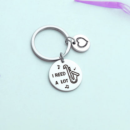Saxophone Keyring Jazz Music Lover Keychain Best Friend Keychain Musician Keyring Sister Gift