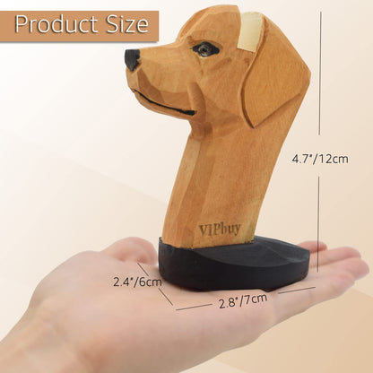 Handmade Labrador Retriever Shape Wood Carving Glasses Spectacle Holder Stand Sunglasses Display Rack Home Office Desk Décor Christmas Gift