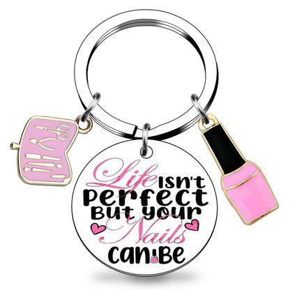 Nail Tech Gifts for Women Manicurist Keychain Nails Techs Artist Salon Gift for Nails Technician Manicurist Nail Tech Decor Gifts for Women Birthday Christmas Gift Ideas