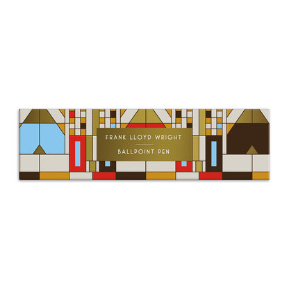 Galison Frank Lloyd Wright Tree of Life Boxed Pen – Includes One Black Ink Ballpoint Pen and Hinged Gift Box, Stylish Writing Pen Featuring Stunning Iconic Artwork, Makes a Great Gift