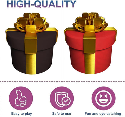 Annoying Gift Box with Screws Reusable Money Puzzle Box for Cash Gift Funny Prank Present for Birthday Christmas Graduation Party Games (E)