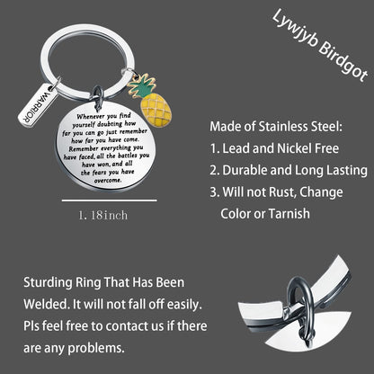 Lywjyb Birdgot Pineapple Gifts IVF Warrior Pineapple Keychain Encouragement Gift for Women