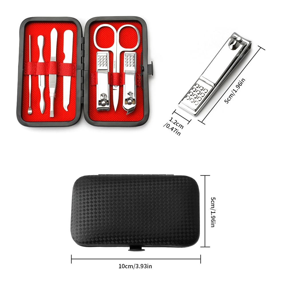 Easter Basket Stuffers Nail Clippers Manicure Kit for Men Pedicure Tools Personal Care Metal Fingernail Cutter Manicure Set Professional Grooming Kit 8 in 1 Nail Tools Silver
