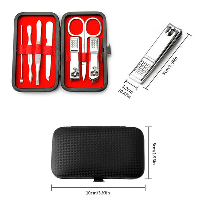 Easter Basket Stuffers Nail Clippers Manicure Kit for Men Pedicure Tools Personal Care Metal Fingernail Cutter Manicure Set Professional Grooming Kit 8 in 1 Nail Tools Silver