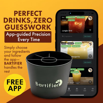 Cocktail Maker – Make 3000+ Cocktails with The App-Guided Drink Mixer – Easy Cocktail Measuring System – Unique Bartender Gift