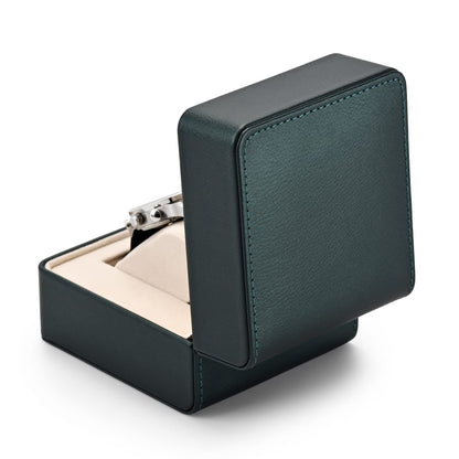 Green Premium PU Leather Watch Gift Box Single Watch Storage Case with Removable Pillow Wristwatch Box(Green)