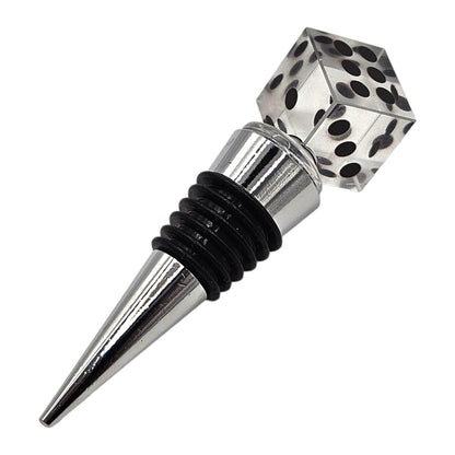 Crystal Dice Wine Stopper - Perfect Bunco Prize or Gift for Winners, Comes Gift Boxed. Bunco Party Supplies