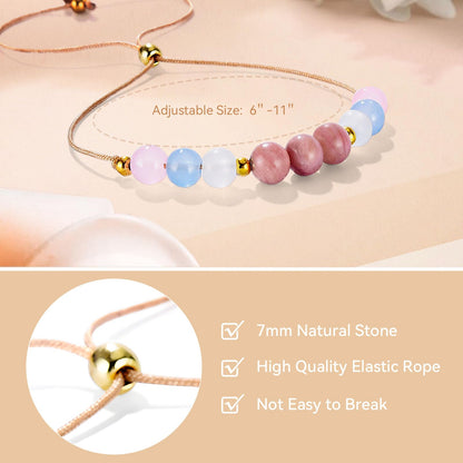 yupoxiu Healthy Pregnancy Gifts Natural Stone Bracelets for Pregnant Women, Pregnancy Gifts for Expecting Mom & First Time Mom, Mothers Day Christmas Jewelry