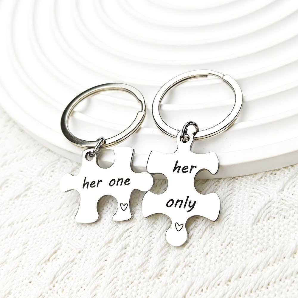 LGBT Lesbian Gifts for Girlfriend Wife Her One Her Only Keychain for Lesbian Couple Christmas Birthday Gift for Lesbian LGBT Wedding Valentines Day Gifts for Her Women