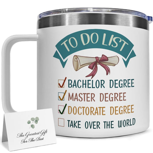 PhD Mug, Doctor Graduation Gifts, Doctorate Graduation Tumbler Gifts, Future Doctor Gift for Women Men, Master Degree Tumbler 14OZ