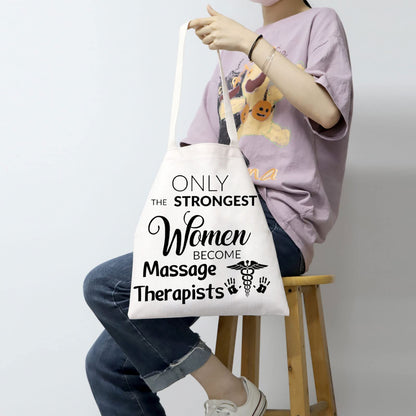MBMSO Massage Therapist Tote Bag Massage Therapy Gifts for Women Massage Therapist Appreciation Gifts Shopping Bag
