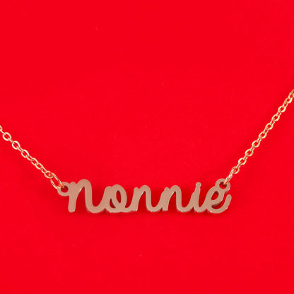 HUTIMY Nonnie Gift Necklace for Grandma Women Rose Gold Nonnies Mothers Day Ornament Best Nonnie ever Gifts