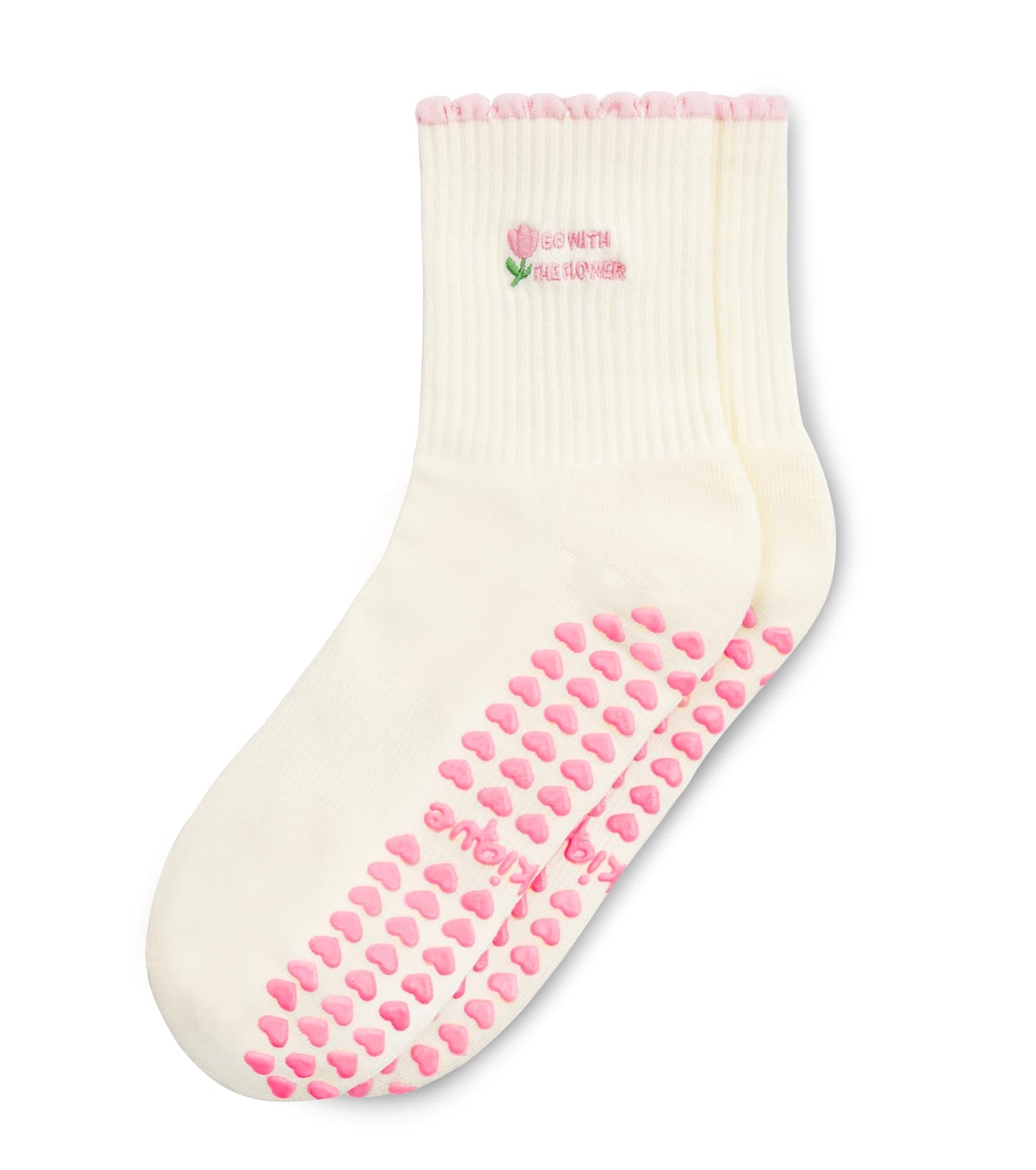 Pilates Socks with Grips for Women, Cute Grip Socks for Yoga, Barre, Reformer& Home workouts, Great Gift Idea