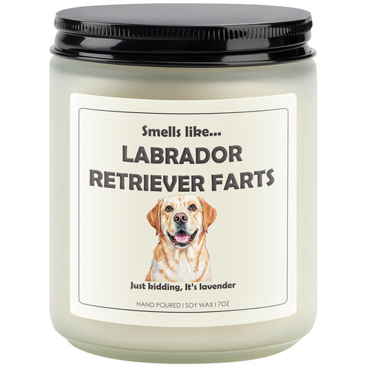 Labrador Retriever Decor, Labrador Retriever Gifts, Dog Fart Candle | Lavender Scent, Handcrafted with Natural Soy Wax