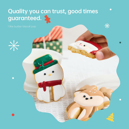 Harry's Kitchen Christmas Cookie Gift Set - Decorated Holiday Cookies with Santa, Snowman & Reindeer, Classic Festive Assortment for Gifting