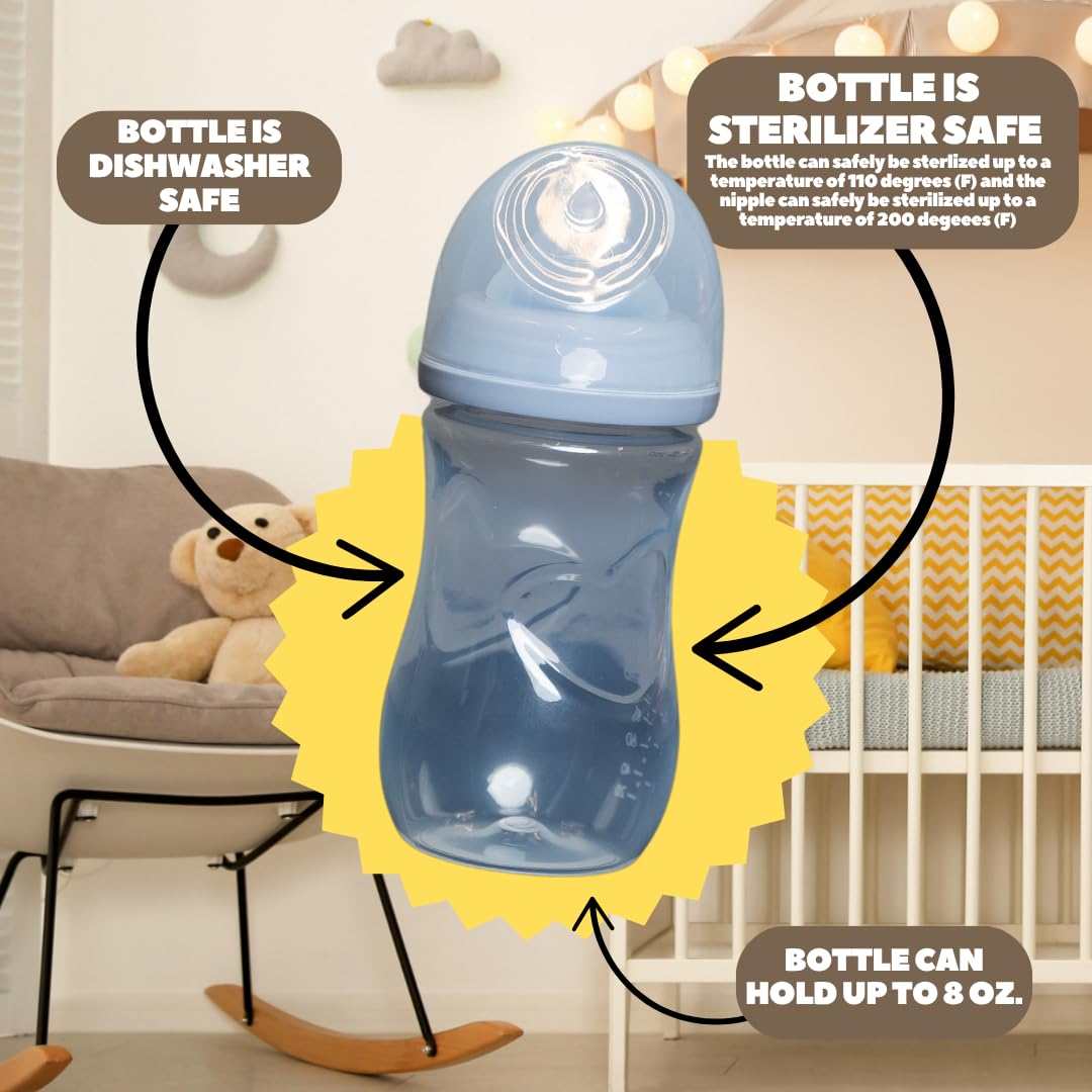 Soft Drink Themed Coozies for Baby Bottles - Funny Gift for New Parents & Baby Showers - (2 Premium Designed Neoprene Coozies + BPA/Lead/Phthalate Free Bottle Included)