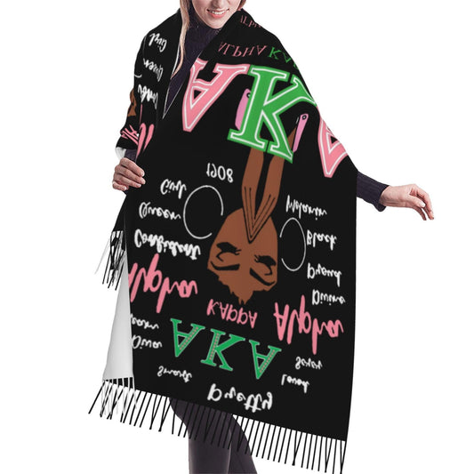Scarf Sorority Gifts For Women Shawl Cashmere Long Large Warm With Tassel