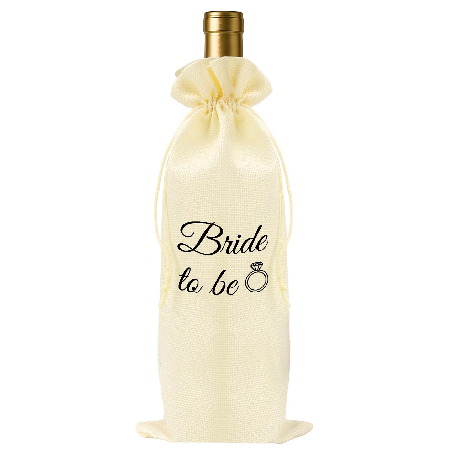 ZuEiiDop Bride to Be Wine Bag Bridal Party Supplies Bachelorette Party Decorations Bridal Shower Gifts for Bride to Be Drawstring Wine Gift Bags for Engagement Parties Gift for Her Women Friend