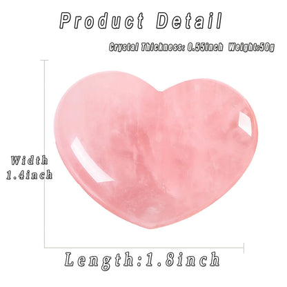 MAIBAOTA 45 mm Rose Quartz Crystals Mothers Day Birthday Gifts for Mom Women Large Heart Stone Healing Natural Reiki Gemstone Polished Heart Shaped Rocks Meditation