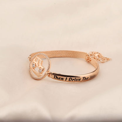 TGBJE J First I Drink The Coffee Then I Drive The Bracelet Gift (RG bangle)