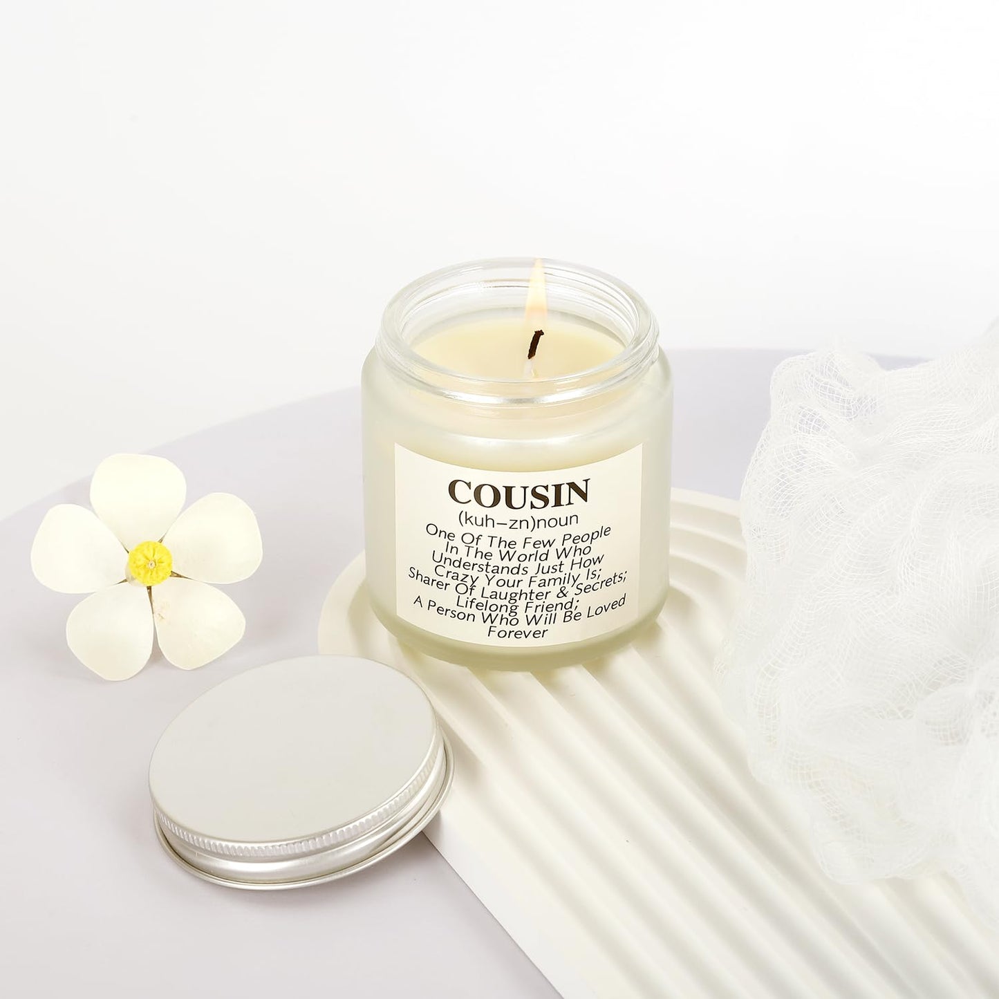 Cousin Gifts for Women,Birthday Gifts for Cousin Female,Best Cousins Gifts,Mug,Candle,Keychain,Ceramic Ornament