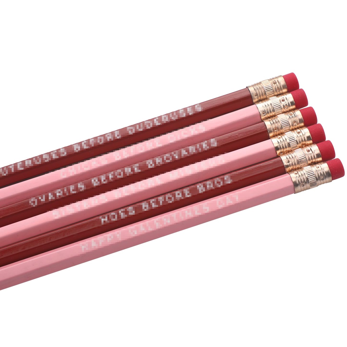 Harloon 36 Pcs Galentines Funny Pencil Bulk Happy Galentine's Day Party Favors Exchange Gift Red and Pink Wood Sayings Pencils with Erasers for Girlfriend Women Coworker Employee, 2 Colors