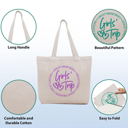 4 PCs 5 Pcs 6 Pcs Friend Trip Gifts Favors, 2026 Friendship Gifts, Tote Bag with Inner Porket Weekender Bags for Women