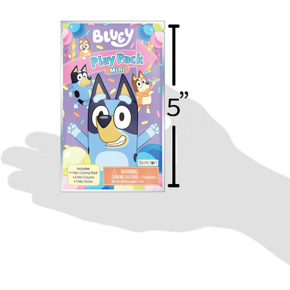 Bluey Play Packs | Goodie Bag Loot Bag Fillers | Party Favors | 10 Mini Play Packs | Bluey Coloring Pad, 2 Mini Crayons, and Sticker | 10-Pack | Officially Licensed