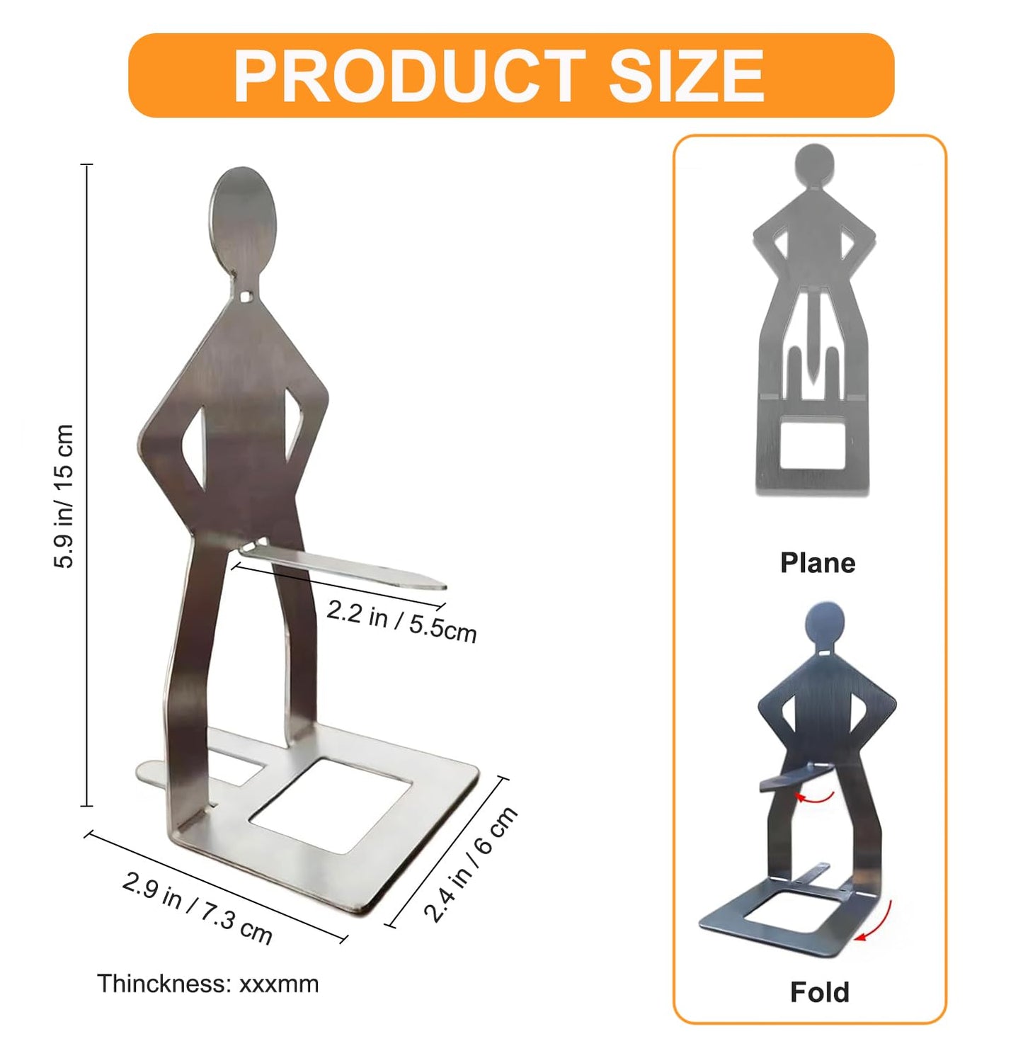 OYASUMI Funny BBQ Man Hot Dog Holders, 4 PCS Reusable Stainless Steel Sausage Stands, Portable Hot Dog Roasters, Barbecue Grill Accessories for Camping & Party Gifts