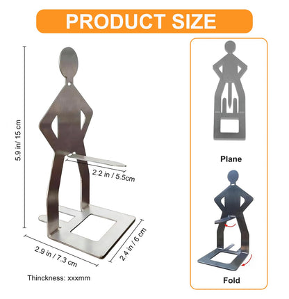 OYASUMI Funny BBQ Man Hot Dog Holders, 4 PCS Reusable Stainless Steel Sausage Stands, Portable Hot Dog Roasters, Barbecue Grill Accessories for Camping & Party Gifts