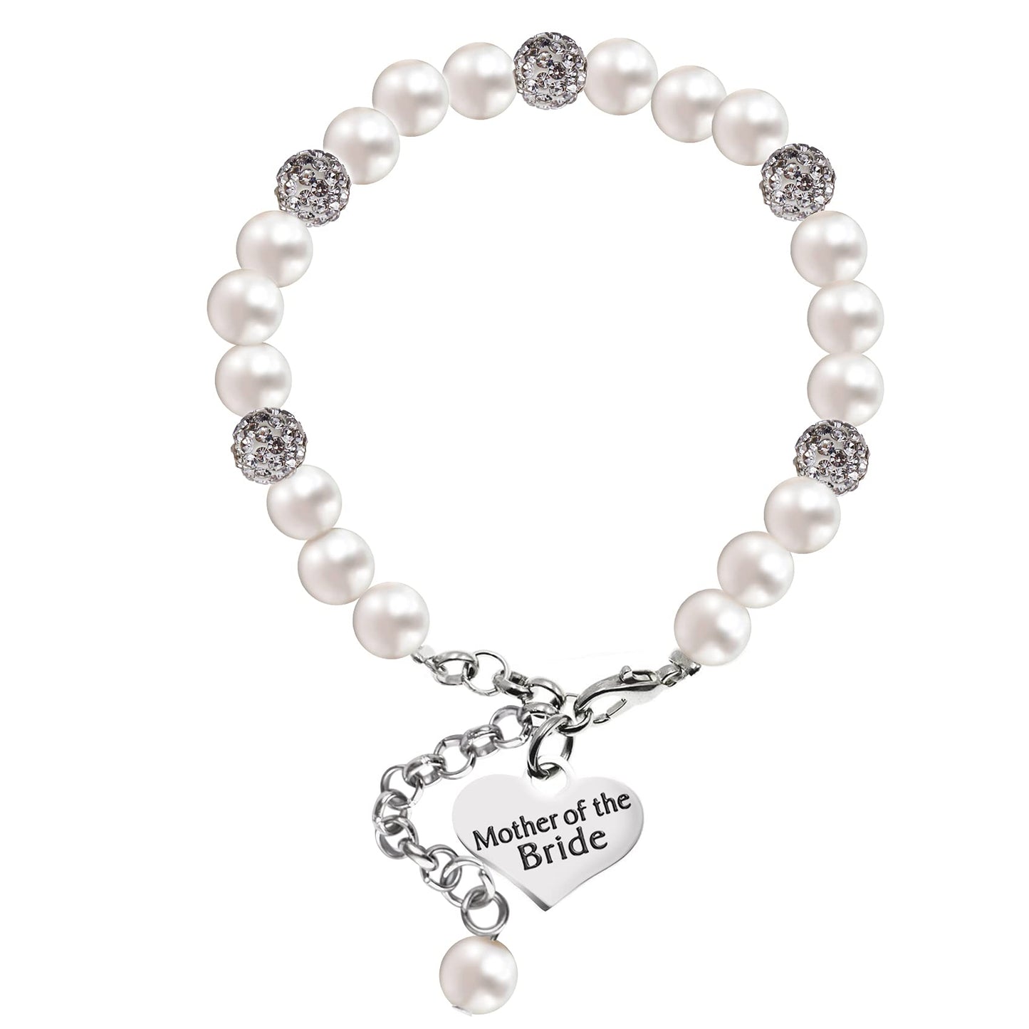LParkin Mother of the Bride Gifts Pearl Bracelet Wedding Gift for Mom Mother in Law Jewelry