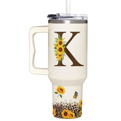 Personalized Mothers Day Gifts - Sunflower Gift For Women - Mothers Day Gifts For Mom, Sister, Daughter, Wife, Grandma - Mothers Day, Birthday Gifts For Mom, Her, Friend - Monogrammed Tumbler 40oz