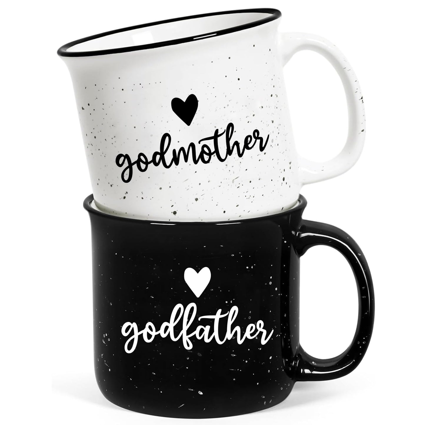 Physkoa Godparents Proposal Gift – 11oz Will You Be My Godparents Mug Set, Godmother and Godfather Proposal Gifts, Godparents Gifts for Baptism, Ceramic Coffee Cups for Christening