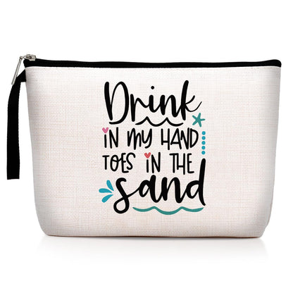 Hanamiya Na Beach Lover Gift: Beach Theme Decor, Purse, Makeup Bag, Travel Essentials, Cruise Bag for Summer Lovers