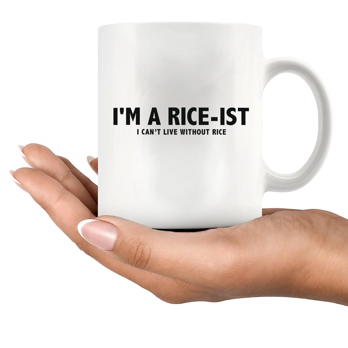 Panvola I'm a Rice-Ist I Can't LIve Without Rice Filipino Philippines Gifts For Men Women Rice Lover Filipino Souvenir for Friends Family Farmer Farming Funny Coffee Ceramic Mug 11 oz White