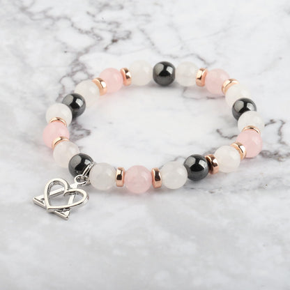 WSNANG Adoption Heart Triangle Charm Bracelet Adoption Symbol Jewelry Foster Mom Gotcha Day Gift