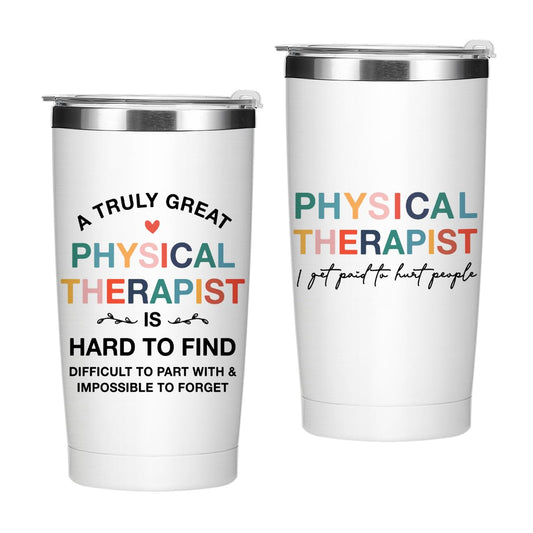 Physical Therapy Gifts Tumbler, Physical Therapist Gift Water Bottle, Appreciation Gifts, Double Wall Travel Coffee Mug Stainless Steel Vacuum Insulated Thermal Cup PT Gift for Women Coworker