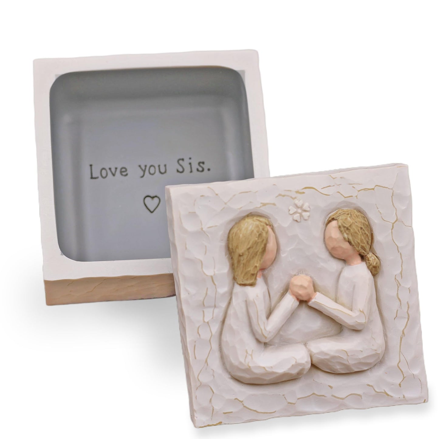 Birthday Gifts for Women, Sister Gifts, Friendship Gift, Best Friend Gift, Valentines Day Gifts for Sister, Sculpted Hand-Painted Keepsake Box