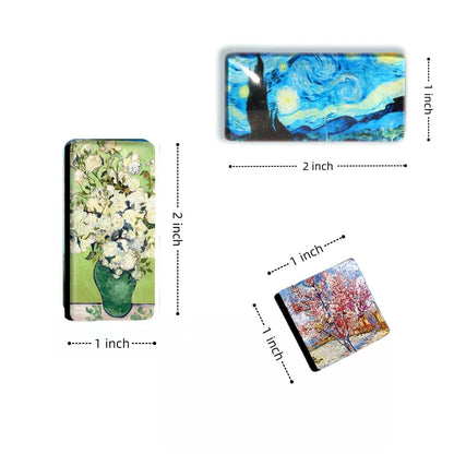 Decorative Art Strong Magnets for Refrigerator Office Kitchen Whiteboard Locker, Gifts for Art Lovers (Vangogh) (5, Small)