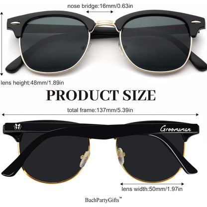 Groomsmen Sunglasses for Men - Wedding Sunglasses for Groomsman Proposal Gifts, Bachelor Party Favors